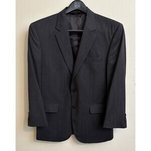 Jos. A. Bank Mens 100% Wool Gray Pinstripe Blazer Sport Coat 2 Button Career 42R